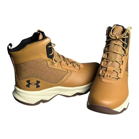 Under Armour Tactical Boots Men 12 Stellar G2 Hiking Work Brown Gorpcore Outdoor