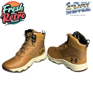 Under Armour Tactical Boots Men 12 Stellar G2 Hiking Work Brown Gorpcore Outdoor
