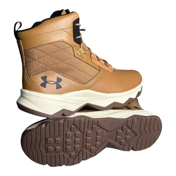 Under Armour Tactical Boots Men 12 Stellar G2 Hiking Work Brown Gorpcore Outdoor