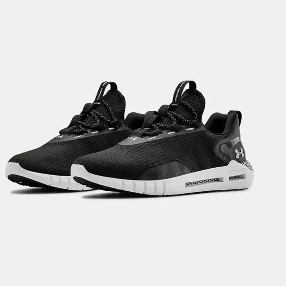 Under Armour UA HOVR 3023875 Running Shoes Black White Mens 10 Fast Shipping