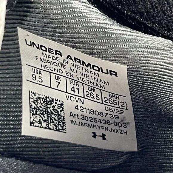 Under Armour Women's 9.5 Project‎ Rock 5 Training Shoes Sneakers Black