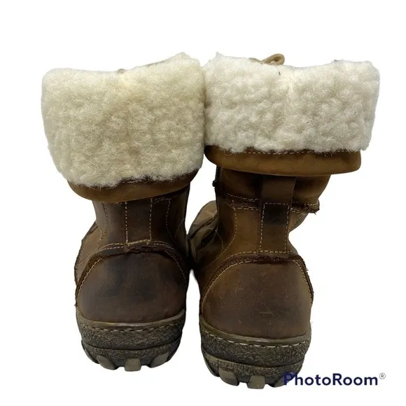 V Italia 1225 water resistant Leather winter boots Brown