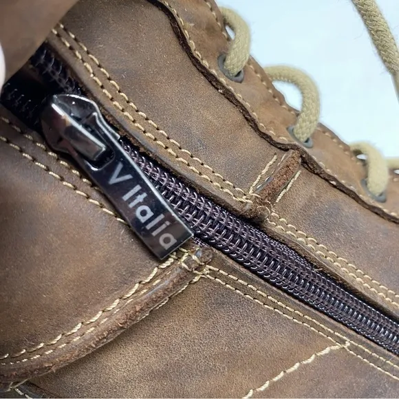 V Italia 1225 water resistant Leather winter boots Brown