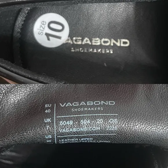 Vagabond Womens Shoes Loafers Cosmo 2.0 Black Leather Slip Loafer Size 10