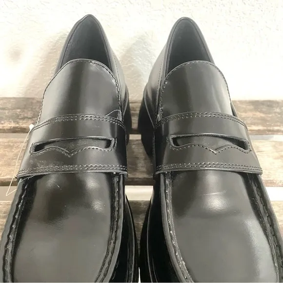 Vagabond Womens Shoes Loafers Cosmo 2.0 Black Leather Slip Loafer Size 10