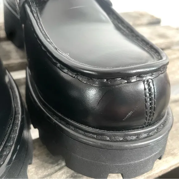 Vagabond Womens Shoes Loafers Cosmo 2.0 Black Leather Slip Loafer Size 10