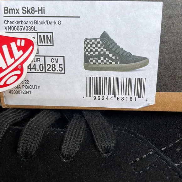 Vans Bmx Sk8-HiCheckerboard Black/Dark Grey VN0005V039LMen’s sneakers