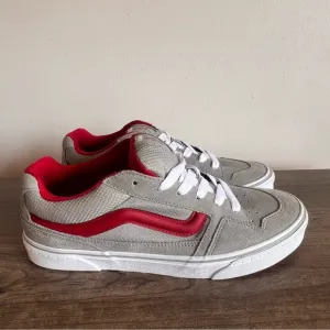 VANS Caldrone Charcoal Red Suede Men's Shoe Size 11.5 #242632