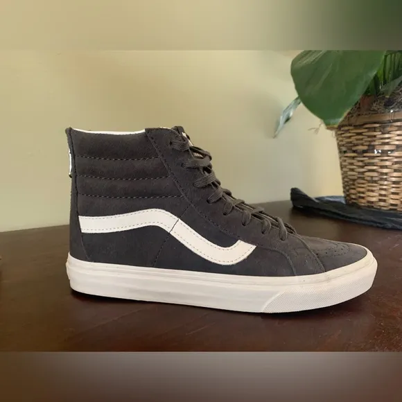 Vans Dark Grey Sk8 Hi Slim Zip - New without box - 7.5 men/9 women