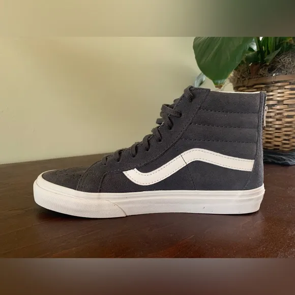 Vans Dark Grey Sk8 Hi Slim Zip - New without box - 7.5 men/9 women