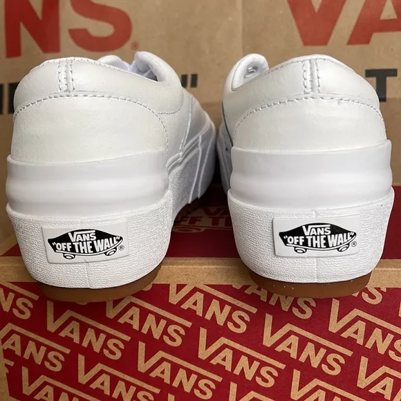 Vans Era Stacked Leather True White/True White WMNS platforms
