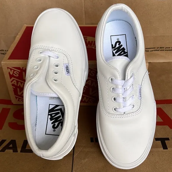 Vans Era Stacked Leather True White/True White WMNS platforms