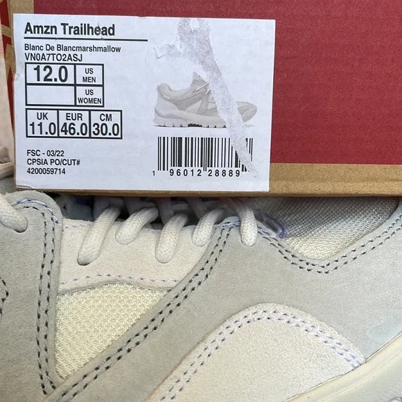 Vans Men’s Amzn TrailheadBlanc De BlancmarshmallowVN0A7TO2ASJSneakers G