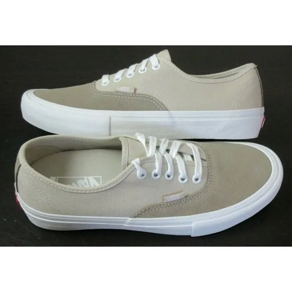Vans Men's Authentic Pro Rainy Day White Canvas Suede Skate shoes Sizes NIB