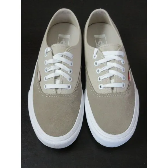 Vans Men's Authentic Pro Rainy Day White Canvas Suede Skate shoes Sizes NIB