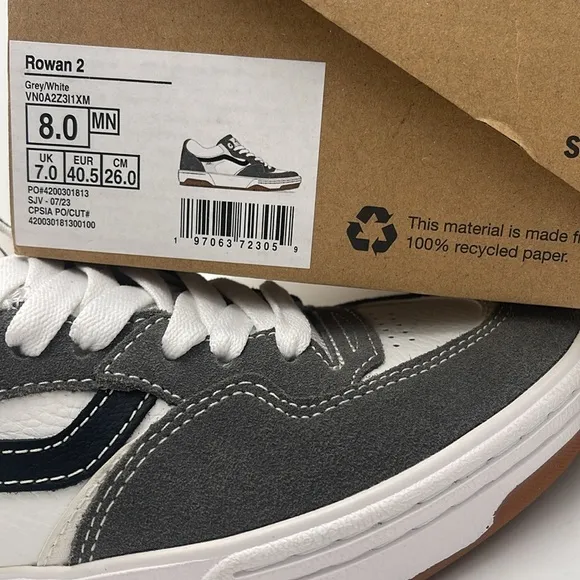 Vans Men's Rowan 2Grey/WhiteVN0A2Z311XM Sneakers