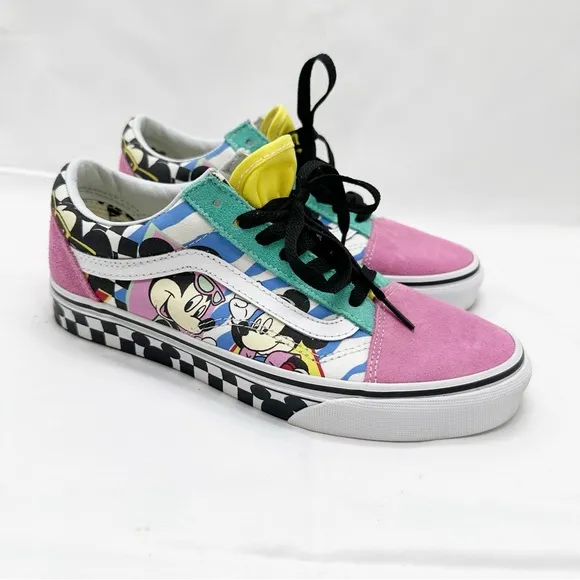 Vans Old Skool Disney 80's Mickey Shoes 90th Anniversary Sneakers Size 7.5