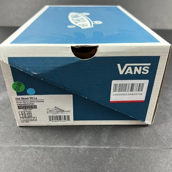 VANS Old Skool LX Croc Skin Lemon Chrome Sneakers