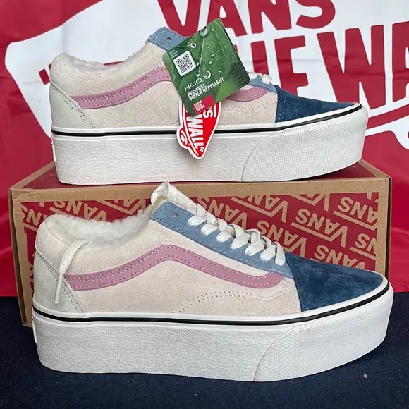 Vans Old Skool Stacked Pig Suede/Sherpa Multi CoVNOA7Q5MMULWMNS Platforms