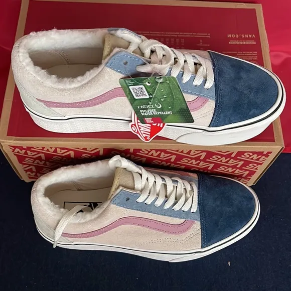 Vans Old Skool Stacked Pig Suede/Sherpa Multi CoVNOA7Q5MMULWMNS Platforms