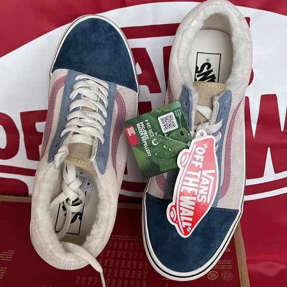 Vans Old Skool Stacked Pig Suede/Sherpa Multi CoVNOA7Q5MMULWMNS Platforms