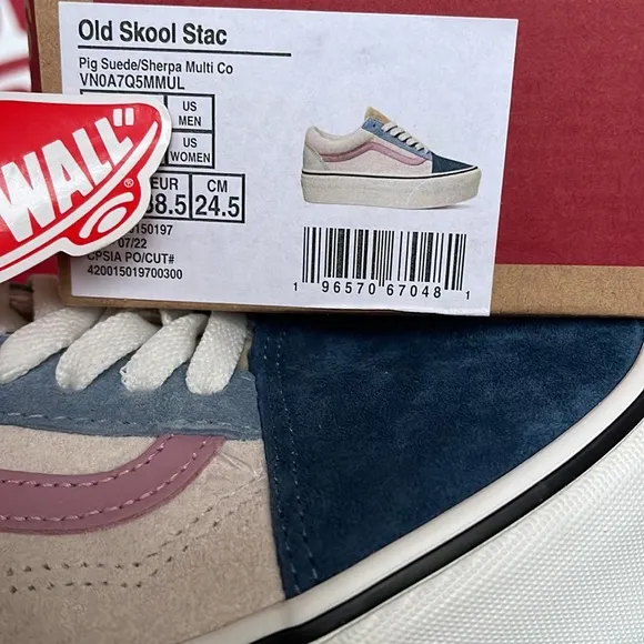 Vans Old Skool Stacked Pig Suede/Sherpa Multi CoVNOA7Q5MMULWMNS Platforms