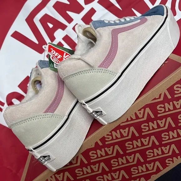 Vans Old Skool Stacked Pig Suede/Sherpa Multi CoVNOA7Q5MMULWMNS Platforms