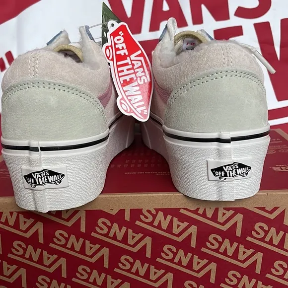Vans Old Skool Stacked Pig Suede/Sherpa Multi CoVNOA7Q5MMULWMNS Platforms