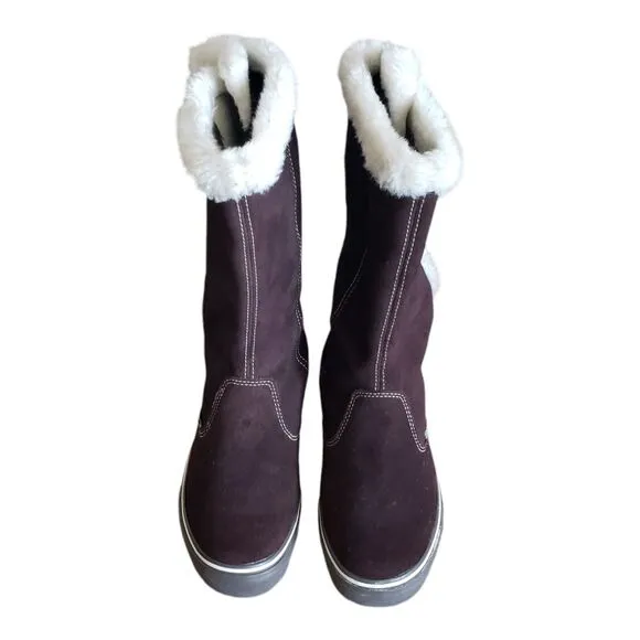 Vans Phoebe Women's Brown Fur Lined  Suede Mid Calf Winter Boots Size 7