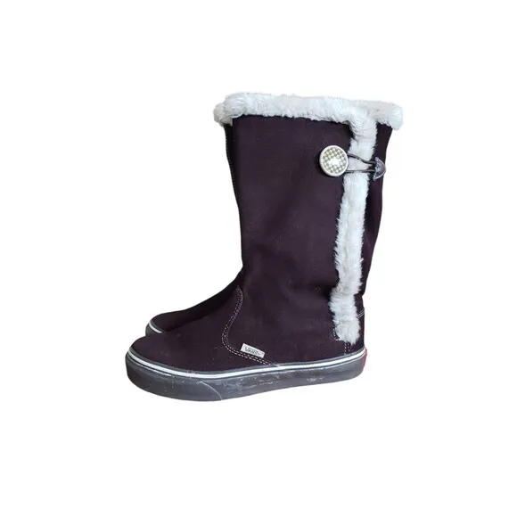 Vans Phoebe Women's Brown Fur Lined  Suede Mid Calf Winter Boots Size 7