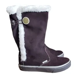 Vans Phoebe Women's Brown Fur Lined  Suede Mid Calf Winter Boots Size 7