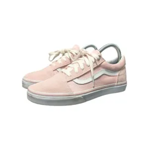 VANS Pig Suede Old Skool Shoes Sneakers Low Top Light Pink Leather Womens 7.5