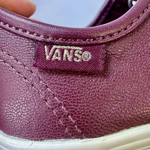 Vans Prison Issue Burgundy Red | Metallic Back Heels detail M 5 - w 6.5 Y2K