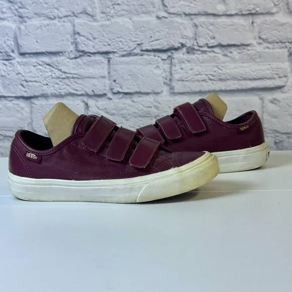 Vans Prison Issue Burgundy Red | Metallic Back Heels detail M 5 - w 6.5 Y2K