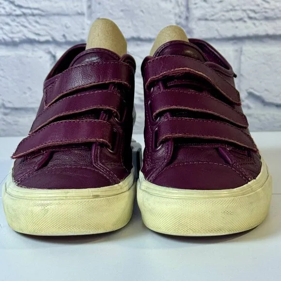 Vans Prison Issue Burgundy Red | Metallic Back Heels detail M 5 - w 6.5 Y2K