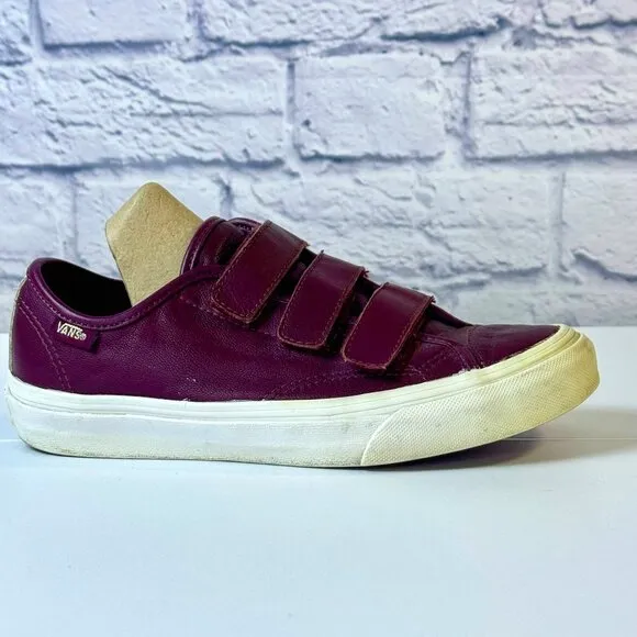 Vans Prison Issue Burgundy Red | Metallic Back Heels detail M 5 - w 6.5 Y2K