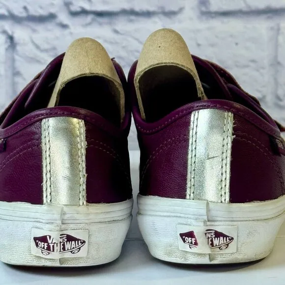 Vans Prison Issue Burgundy Red | Metallic Back Heels detail M 5 - w 6.5 Y2K