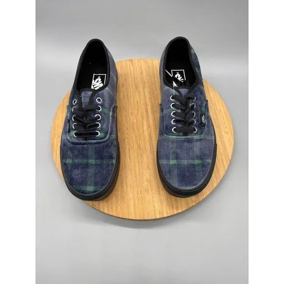 Vans Shoes Womens 10 Mens 8.5 Blue Plaid Old Skool Platform Sneakers 721356