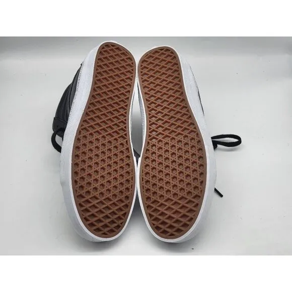 Vans Sk8-Hi Divine Energy Leather Skate Shoes Black White Mens Size 8.5