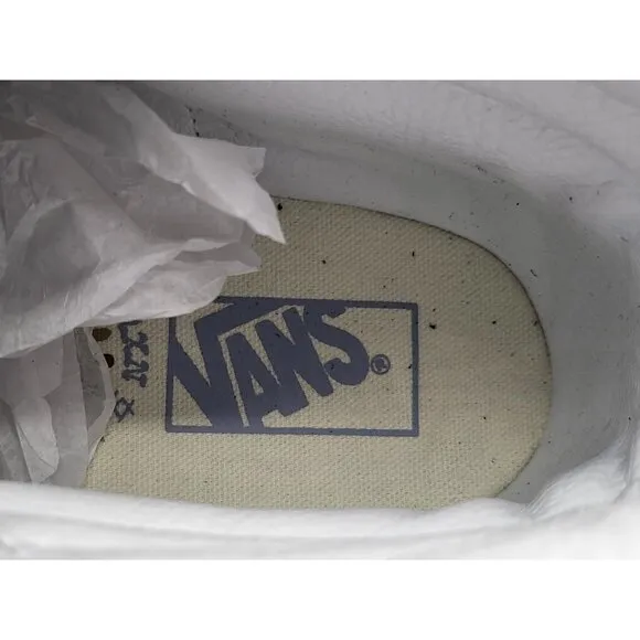 Vans Sk8-Hi Divine Energy Leather Skate Shoes Black White Mens Size 8.5