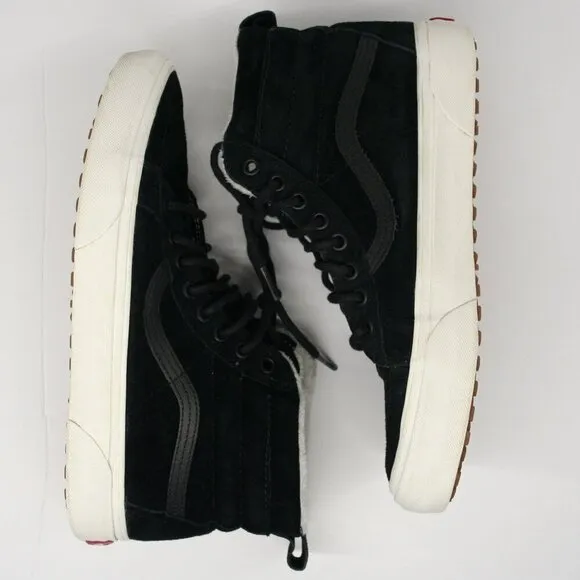 Vans SK8-Hi MTE Black Suede Hi Top Sherpa Lined Unisex Sneaker Shoes Sz W9.5  M8