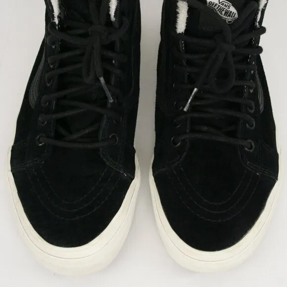 Vans SK8-Hi MTE Black Suede Hi Top Sherpa Lined Unisex Sneaker Shoes Sz W9.5  M8