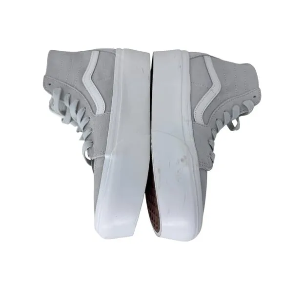 Vans SK8 Hi Top Tapered Stackform Shoes Unisex Size M6/W7.5 Gray Suede Lace Up