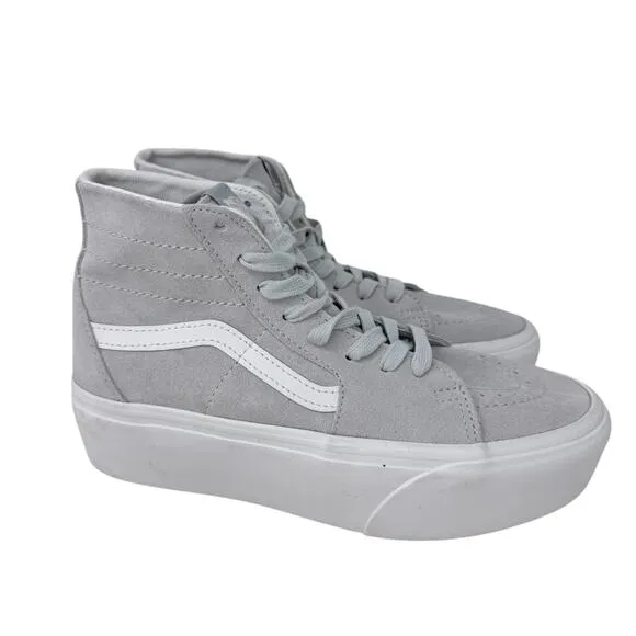 Vans SK8 Hi Top Tapered Stackform Shoes Unisex Size M6/W7.5 Gray Suede Lace Up
