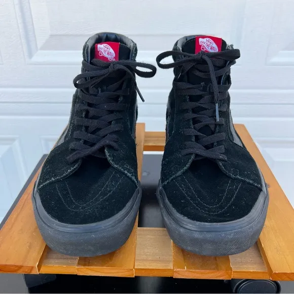 Vans Sk8hi Black suede &amp; Leather Men’s 12