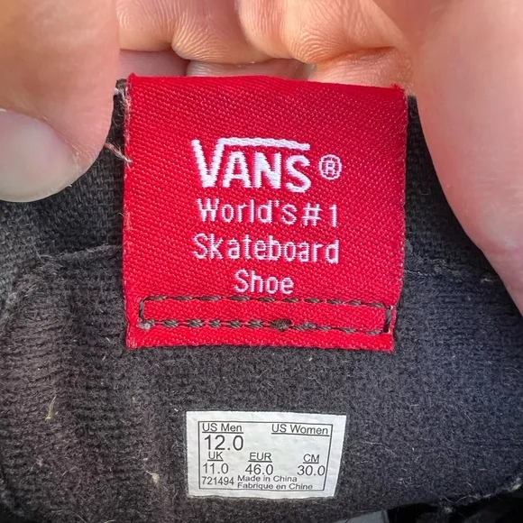 Vans Sk8hi Black suede &amp; Leather Men’s 12