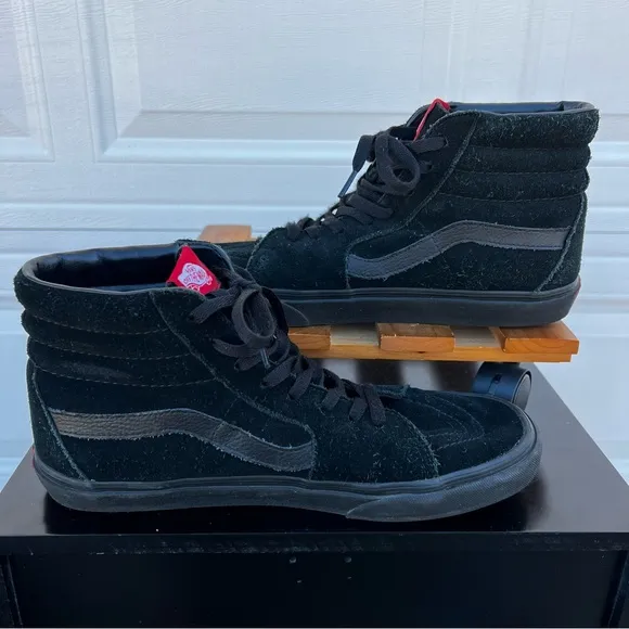 Vans Sk8hi Black suede &amp; Leather Men’s 12