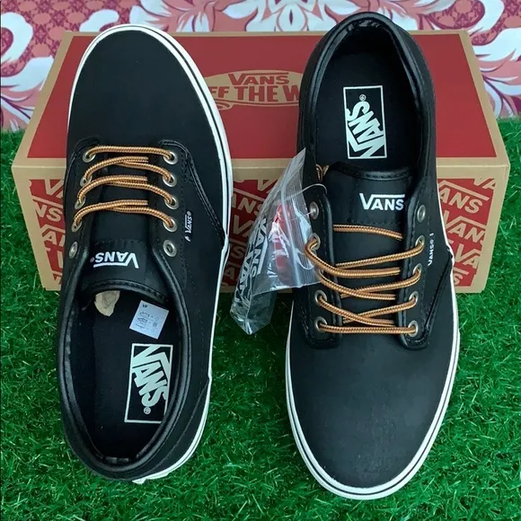VANS WMNS ATWOOD LEATHER BLACK/MARSHMALLOW(Leather)Bick/MrshmllowVN0A327L68X