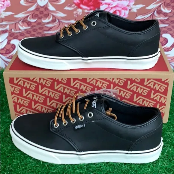 VANS WMNS ATWOOD LEATHER BLACK/MARSHMALLOW(Leather)Bick/MrshmllowVN0A327L68X