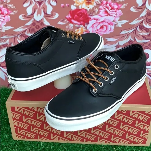 VANS WMNS ATWOOD LEATHER BLACK/MARSHMALLOW(Leather)Bick/MrshmllowVN0A327L68X
